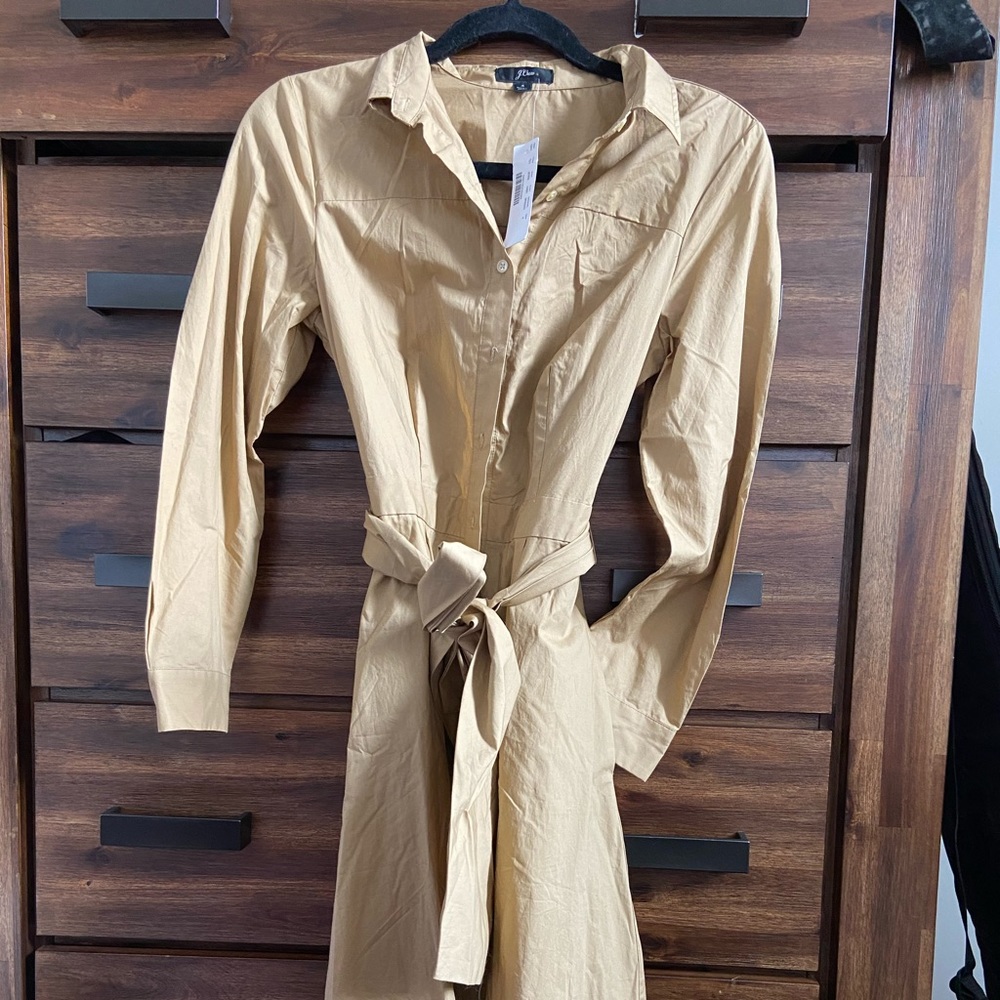 J crew button up dress